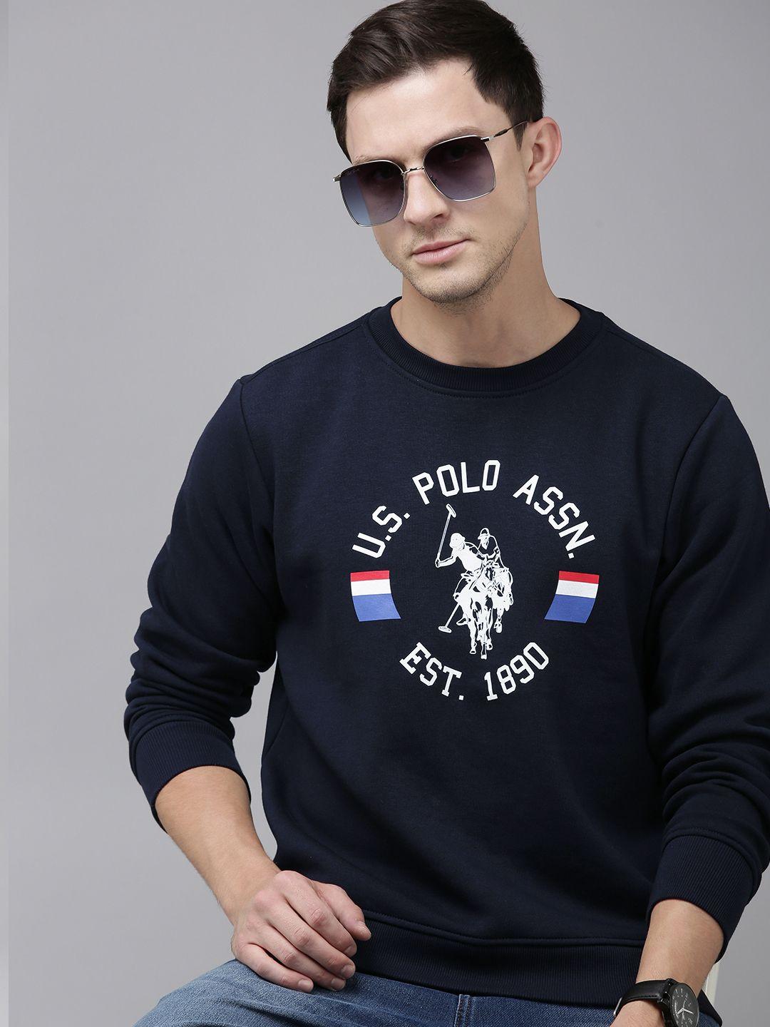 u.s. polo assn. round neck printed sweatshirt