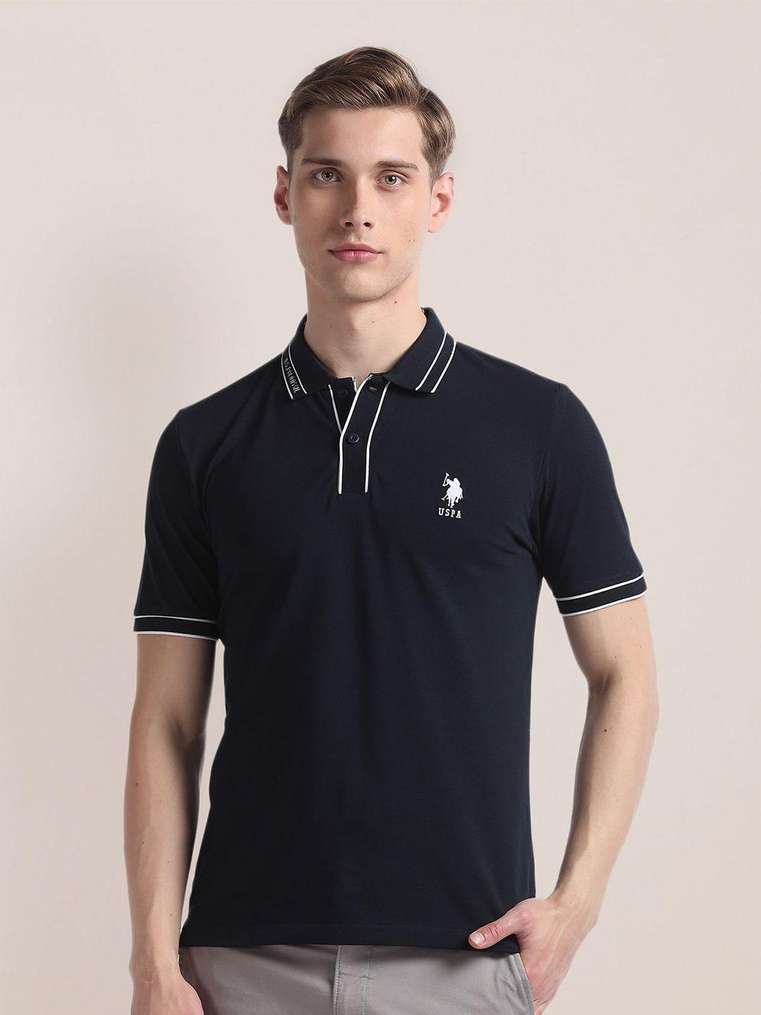 u.s. polo assn. short sleeves cotton polo collar applique slim fit t-shirt