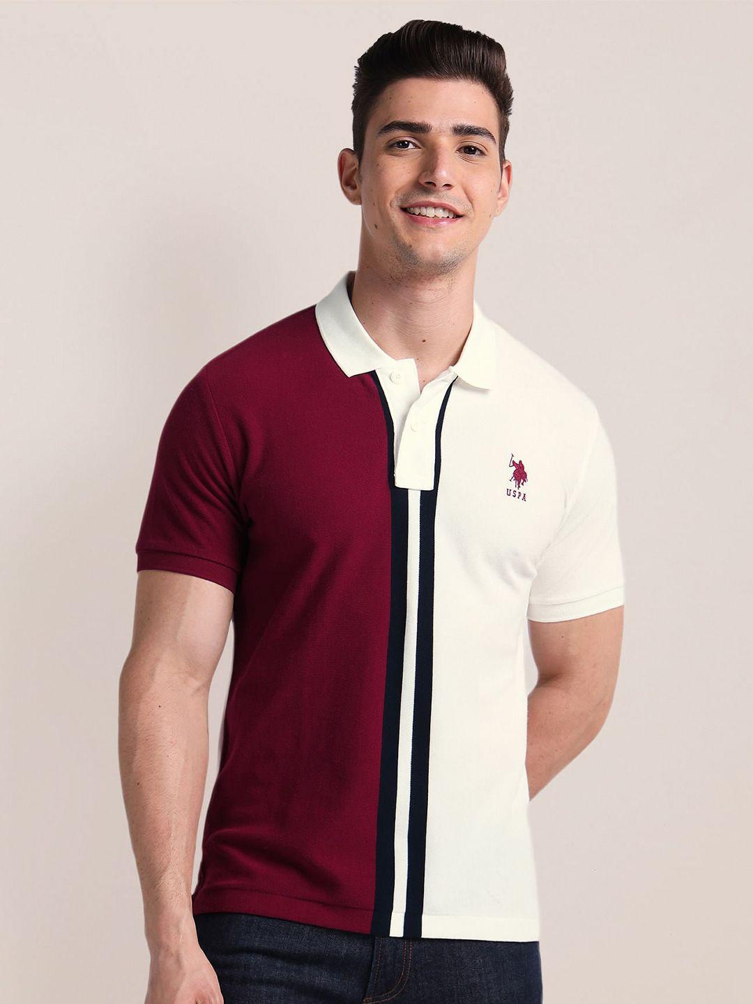 u.s. polo assn. short sleeves cotton polo collar applique slim fit t-shirt
