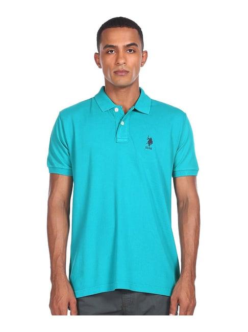 u.s. polo assn. sky blue polo t-shirt - flexi collection