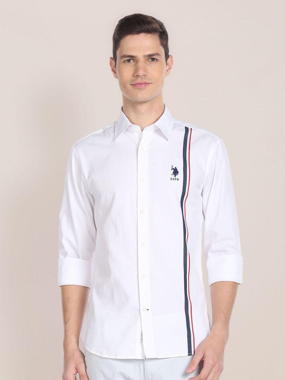 u.s. polo assn. slim fit opaque casual shirt