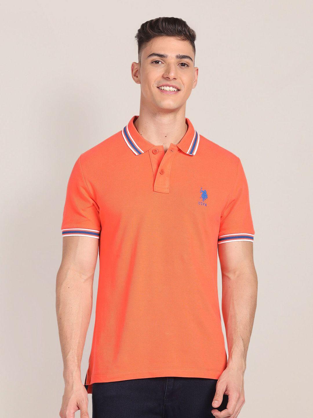 u.s. polo assn. slim fit polo collar pure cotton casual t-shirt