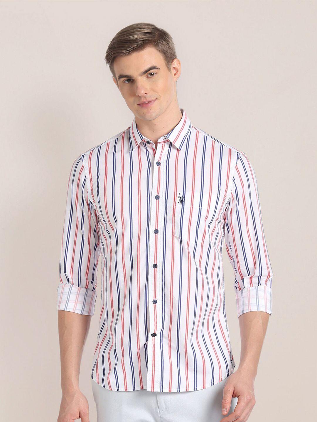 u.s. polo assn. striped regular fit casual shirt