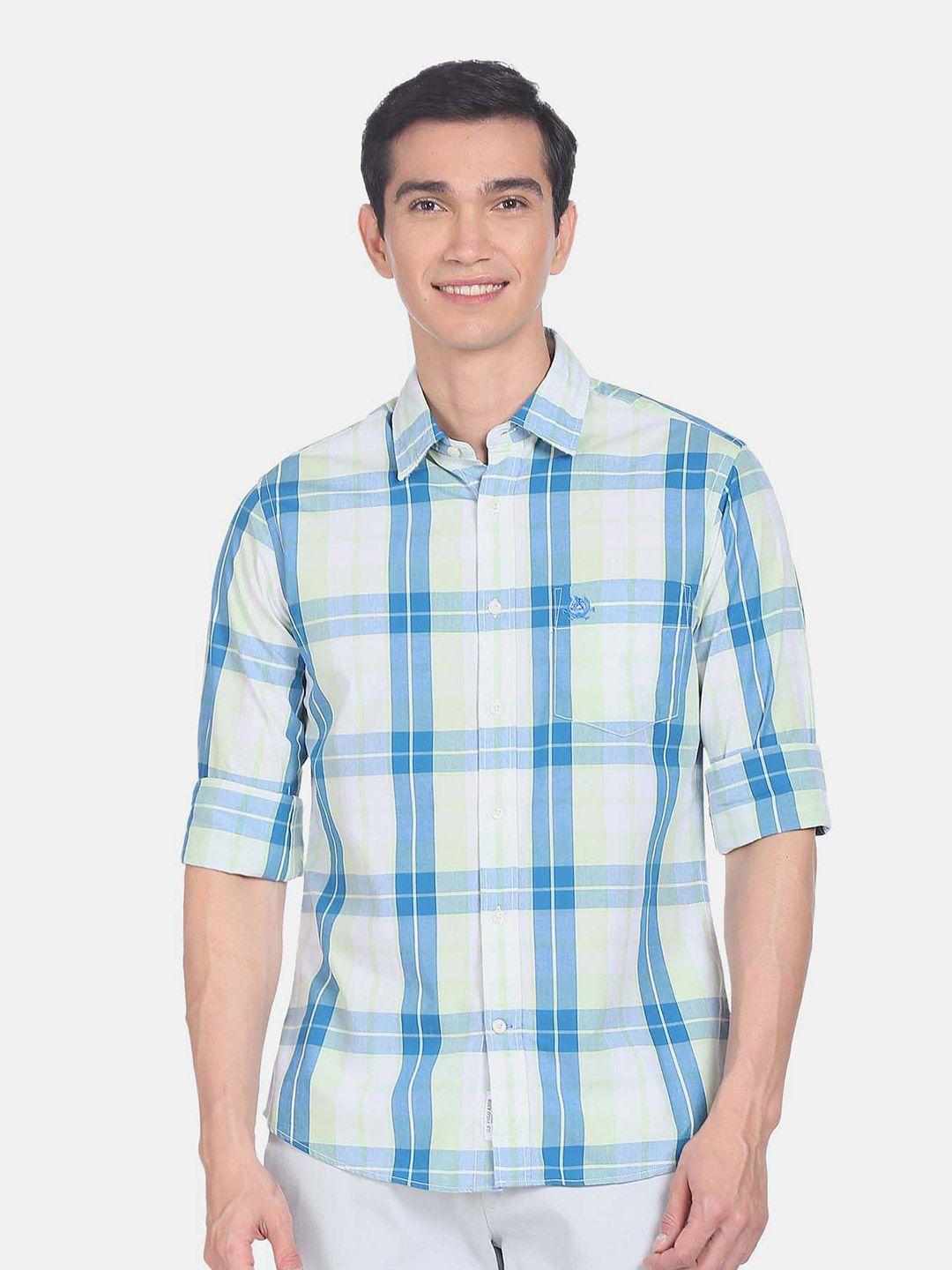 u.s. polo assn. tartan checks pure cotton casual shirt