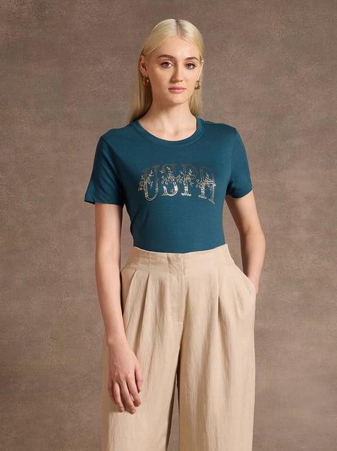 u.s. polo assn. teal graphic print t-shirt