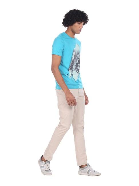 u.s. polo assn. turquoise printed t-shirt - flexi collection