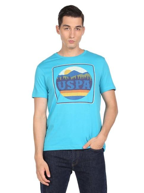 u.s. polo assn. turquoise printed t-shirt - flexi collection