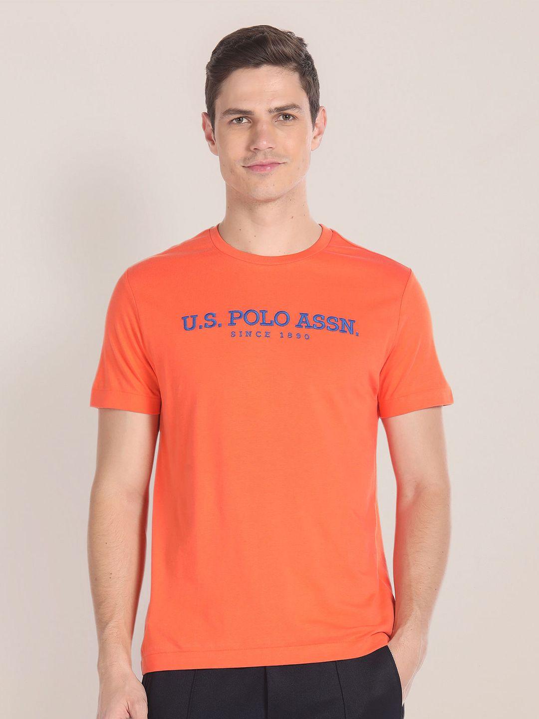 u.s. polo assn. typography printed pure cotton t-shirt