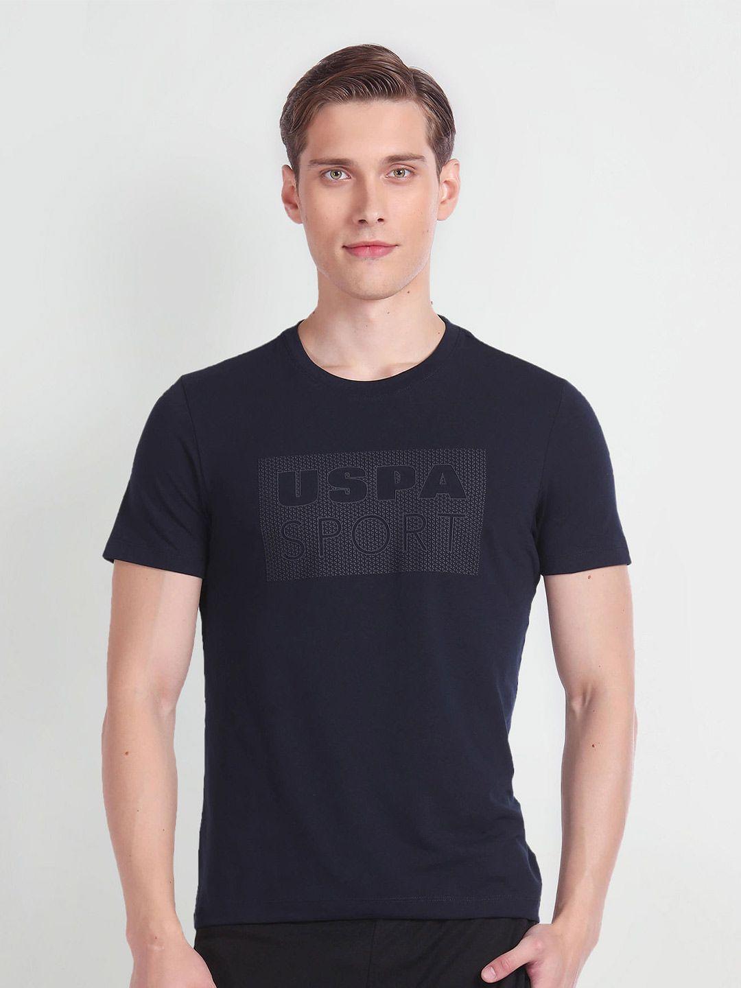 u.s. polo assn. typography printed round neck short sleeves t-shirt