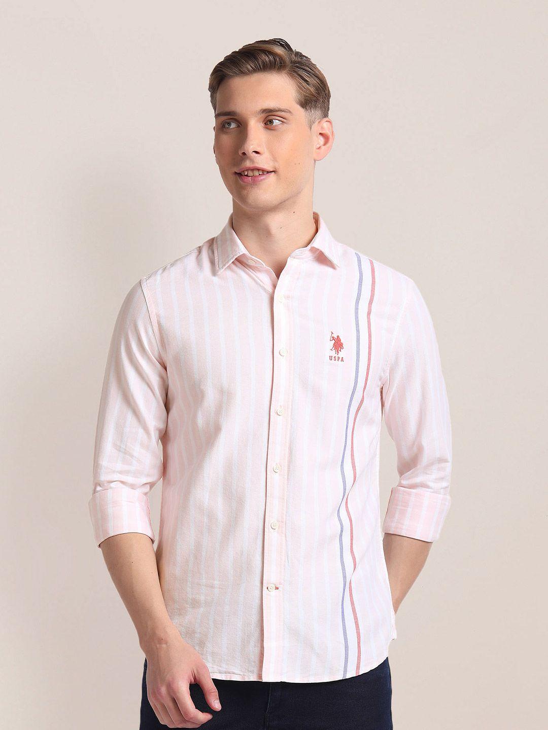 u.s. polo assn. vertical striped cotton shirt