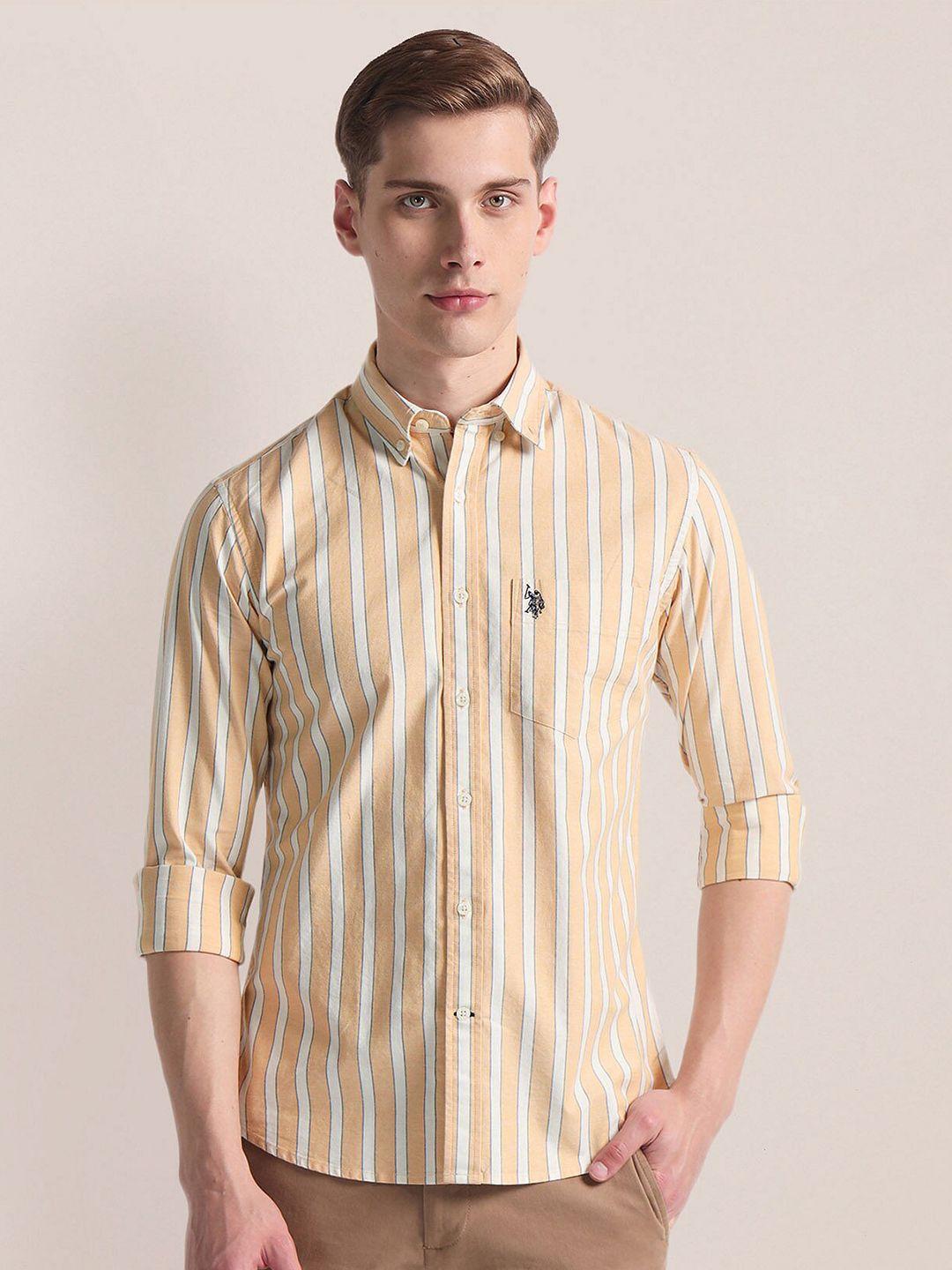 u.s. polo assn. vertical stripes opaque casual shirt