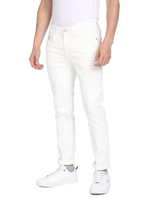 u.s. polo assn. white cotton skinny fit jeans