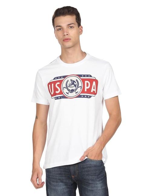 u.s. polo assn. white crew t-shirt