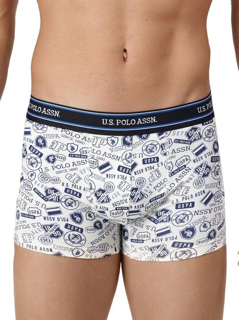 u.s. polo assn. white printed trunks