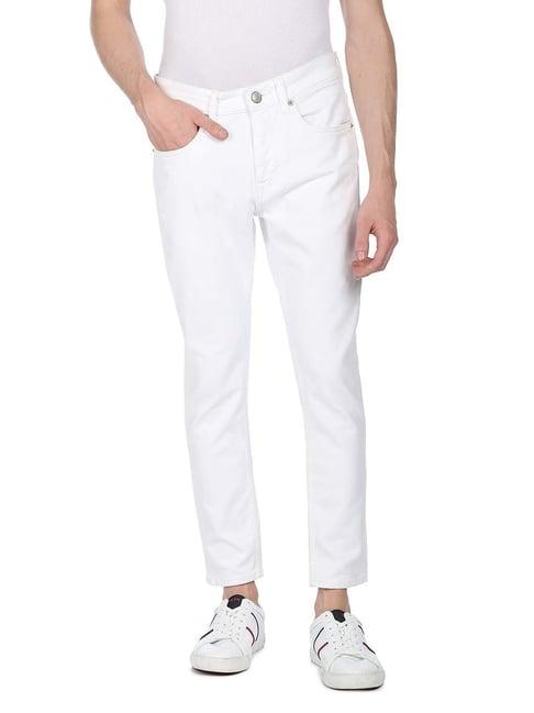 u.s. polo assn. white regular fit lightly washed jeans