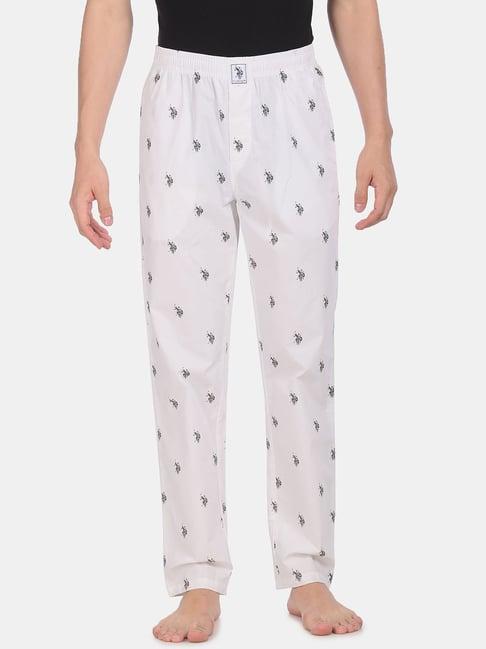 u.s. polo assn. white regular fit pyjamas