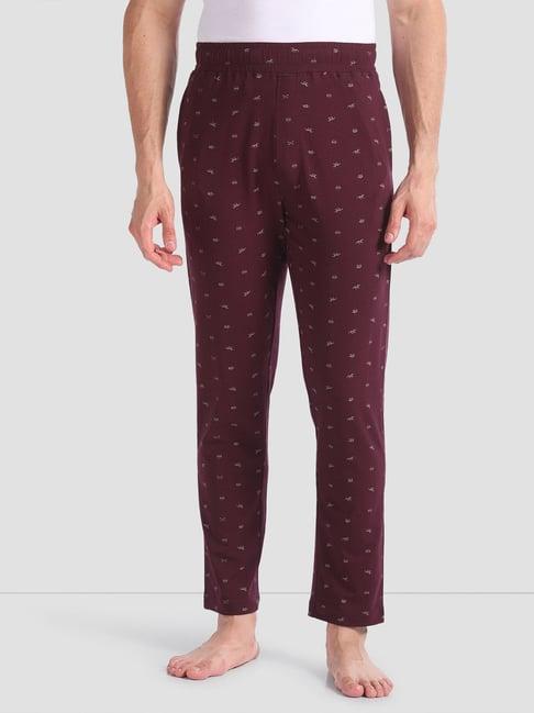 u.s. polo assn. wine slim fit printed lounge pants