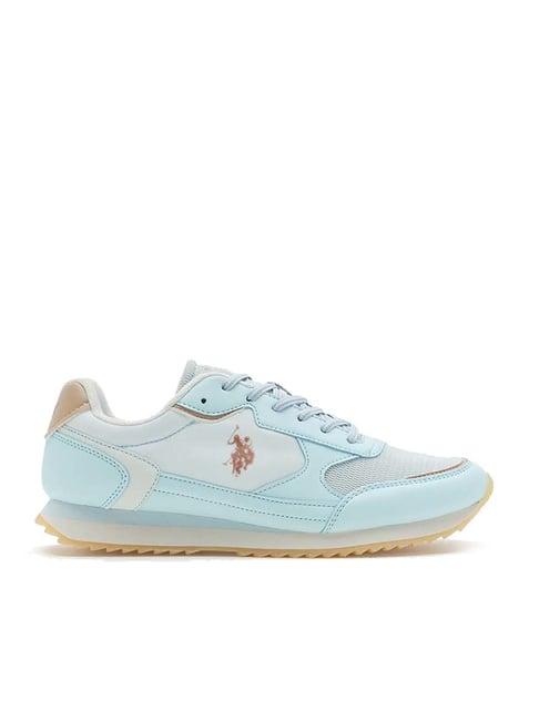 u.s. polo assn. women's alora light blue casual sneakers