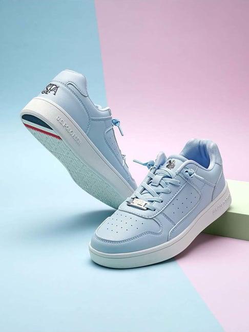 u.s. polo assn. women's bella light blue casual sneakers