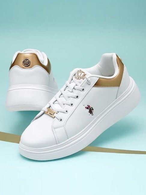 u.s. polo assn. women's elsie 2.0 off white casual sneakers