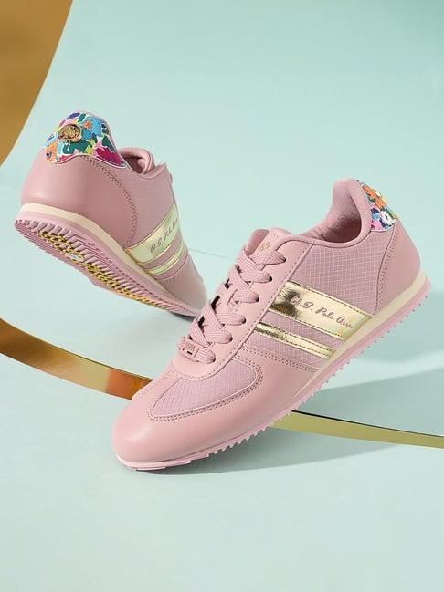 u.s. polo assn. women's pink sneakers