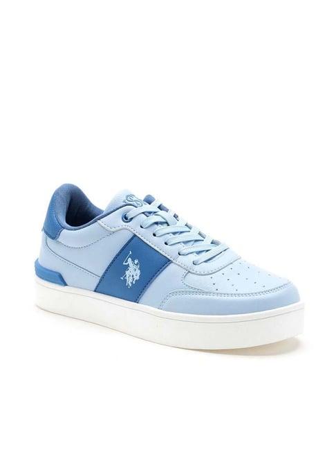 u.s. polo assn. women's uno light blue casual sneakers