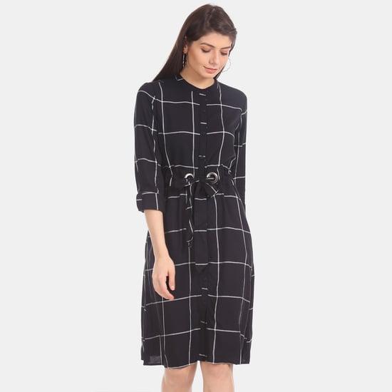 u.s. polo assn. women checked shirt dress