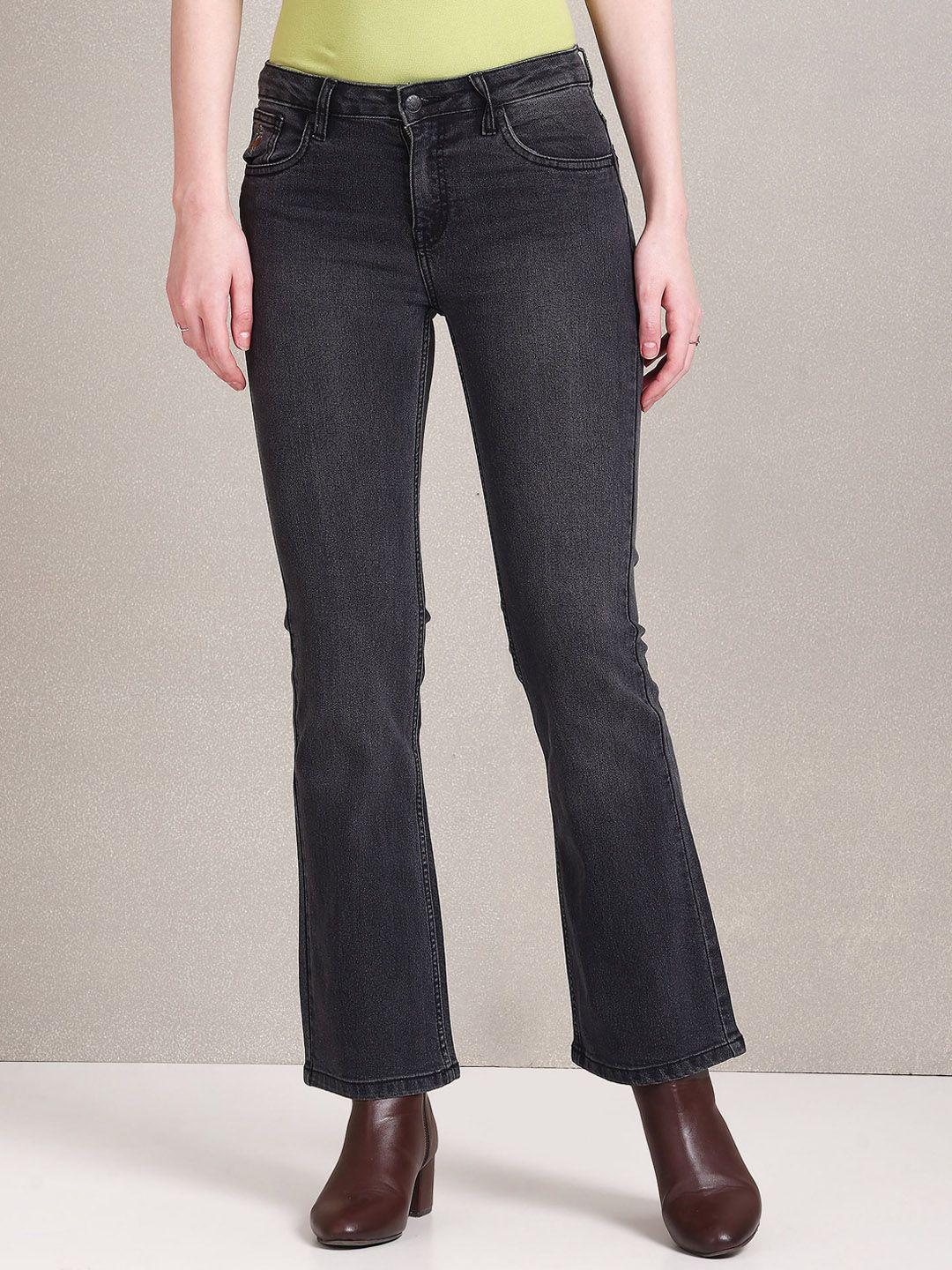 u.s. polo assn. women light fade mid-rise cropped bootcut stretchable jeans