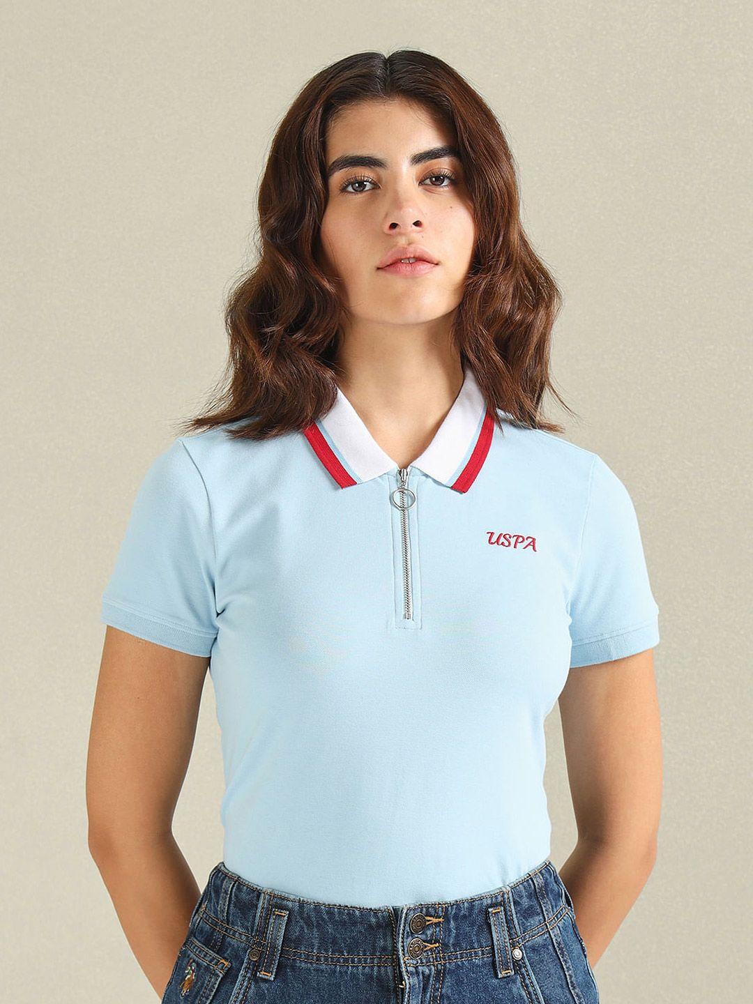 u.s. polo assn. women polo collar t-shirt