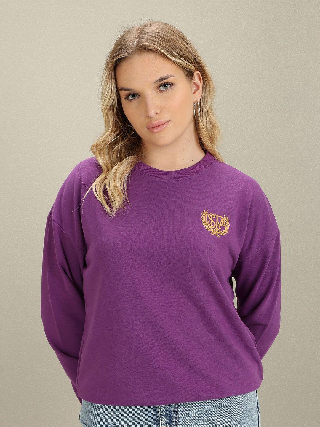 u.s. polo assn. women round neck long sleeves sweatshirt