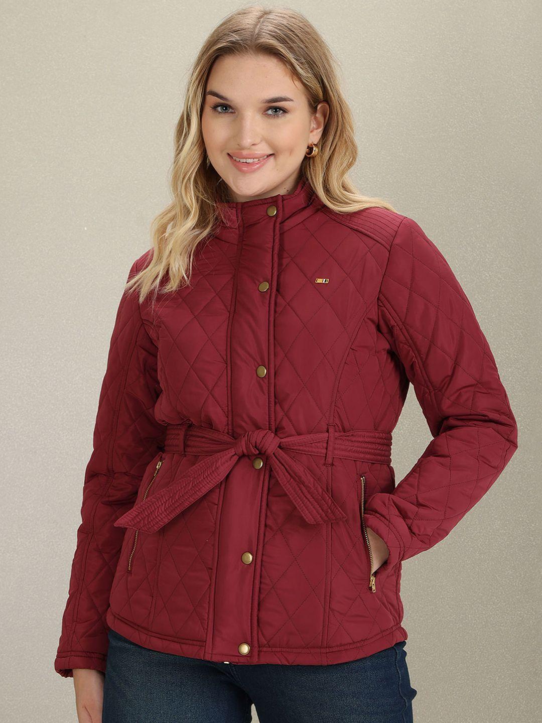 u.s. polo assn. women stand collar quilted jacket