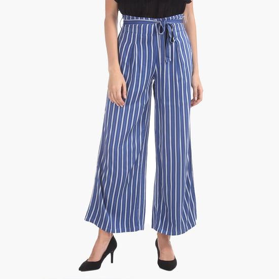 u.s. polo assn. women striped relaxed fit pants