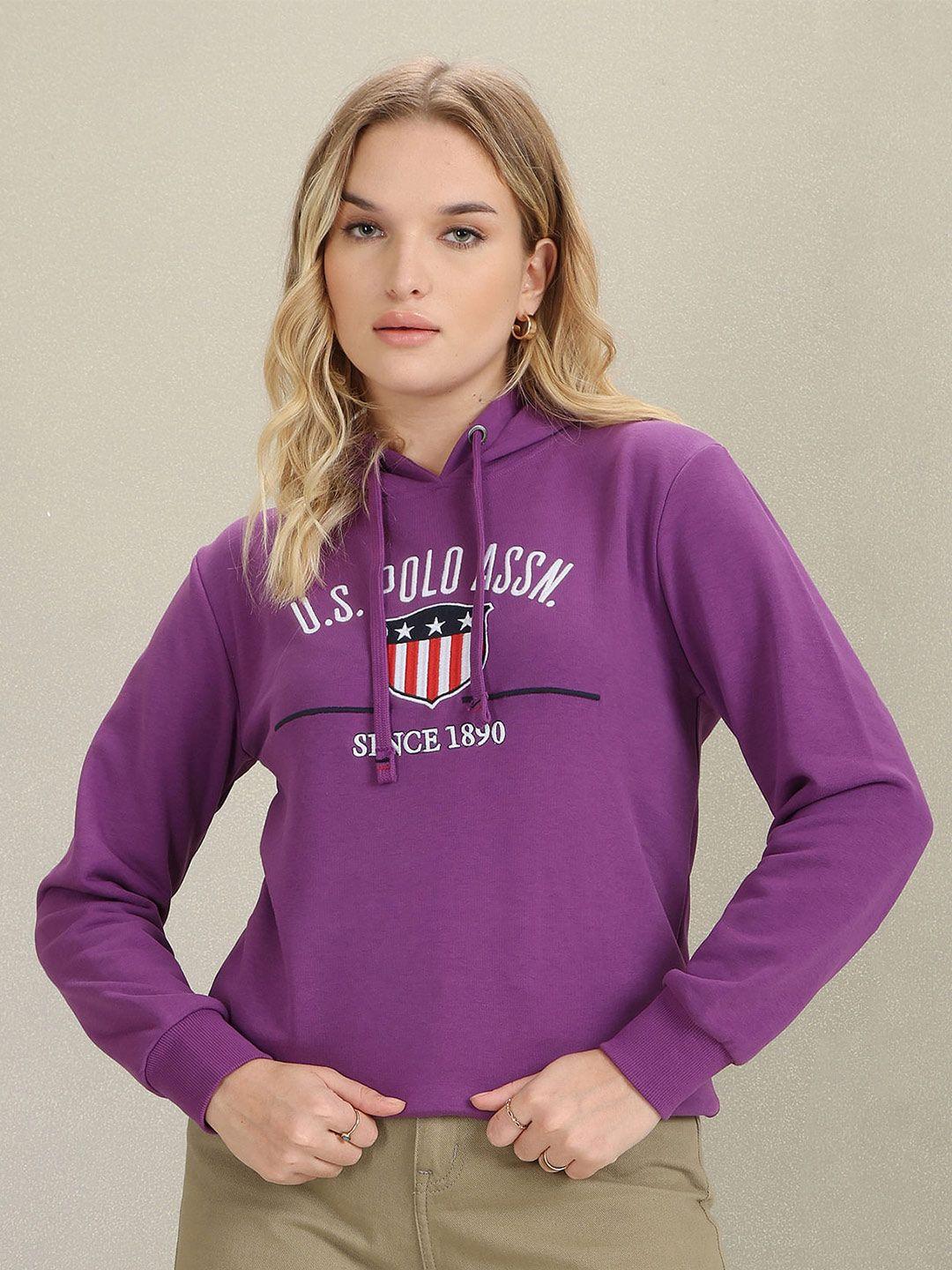 u.s. polo assn. women typography printed sweatshirt