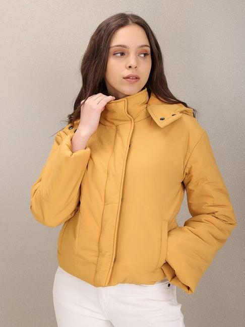 u.s. polo assn. yellow hooded jacket