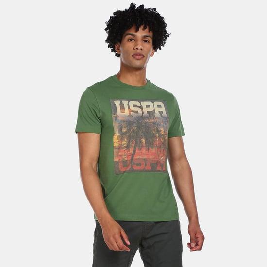 u.s.polo assn. men brand printed regular fit t-shirt