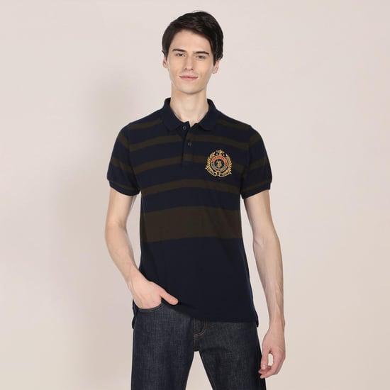 u.s.polo assn. men striped regular fit polo t-shirt