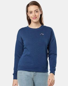 u109 super combed cotton rich fleece fabric sweatshirt with drop shoulder styling