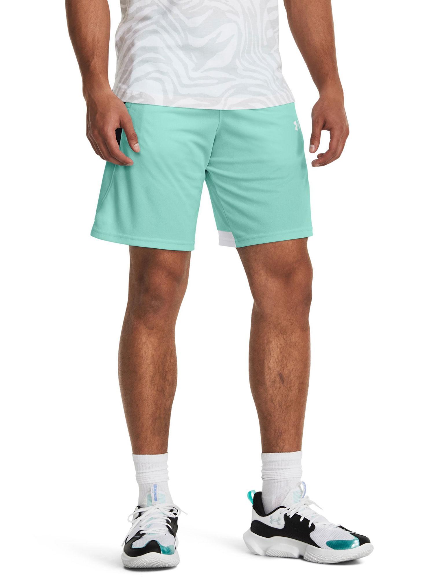 ua baseline 10" blue shorts