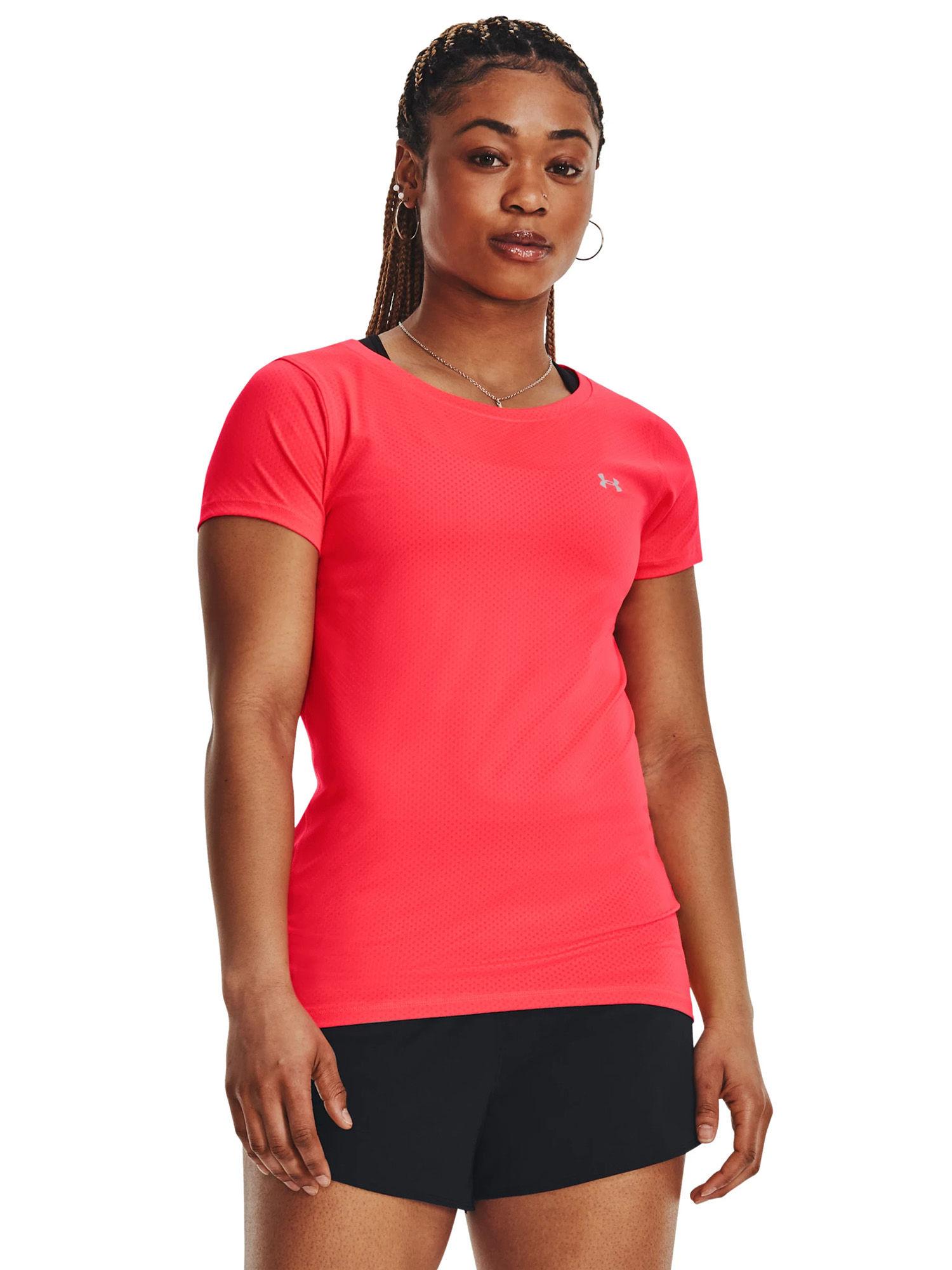 ua heat gear armour red short sleeve t-shirt