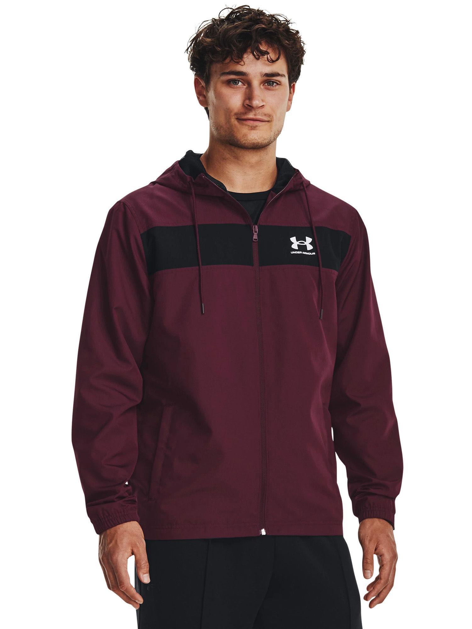 ua sport style wind breaker maroon jacket