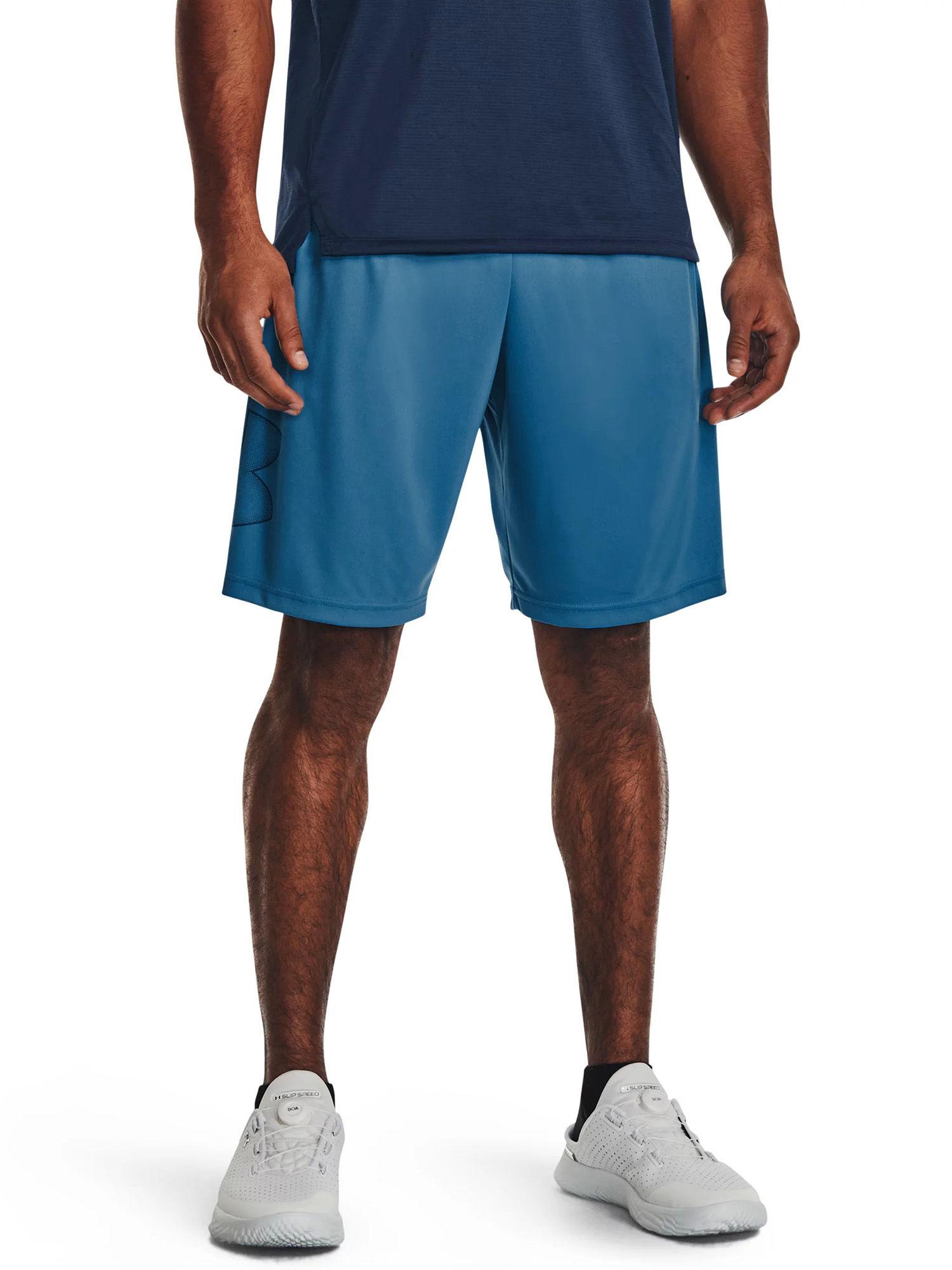 ua tech graphic blue shorts