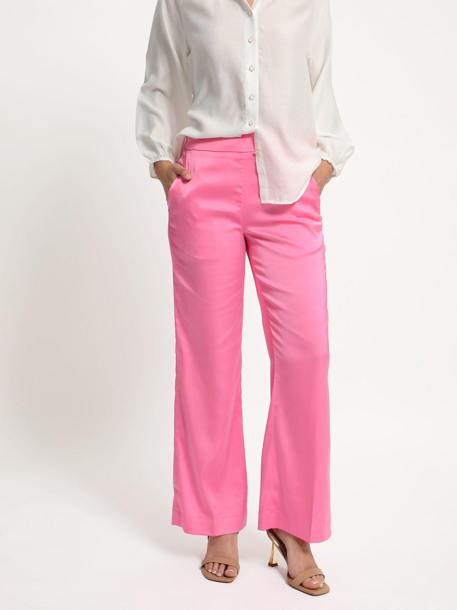 ucher primary pink polyester trouser