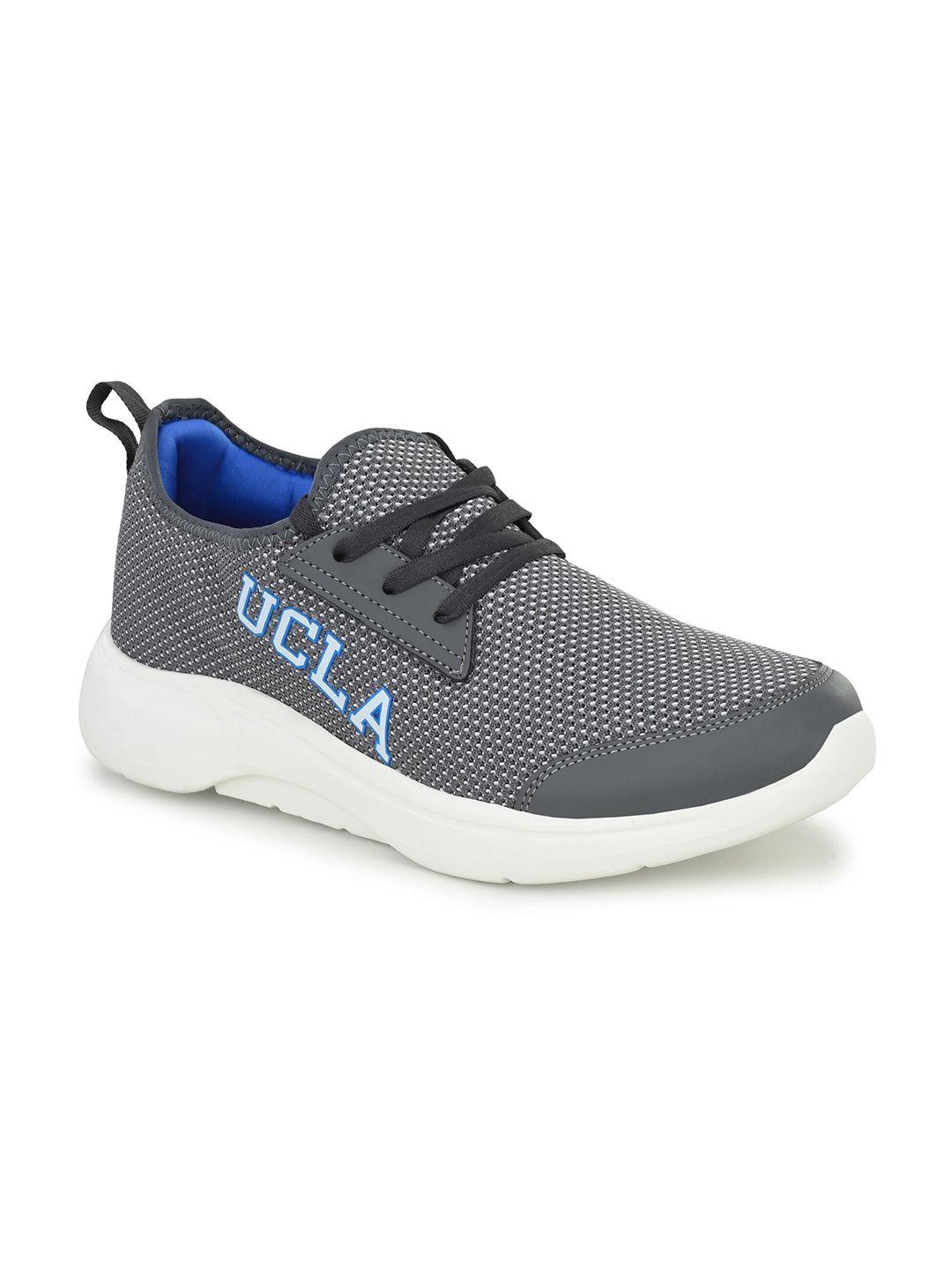 ucla men grey mesh running non-marking shoes