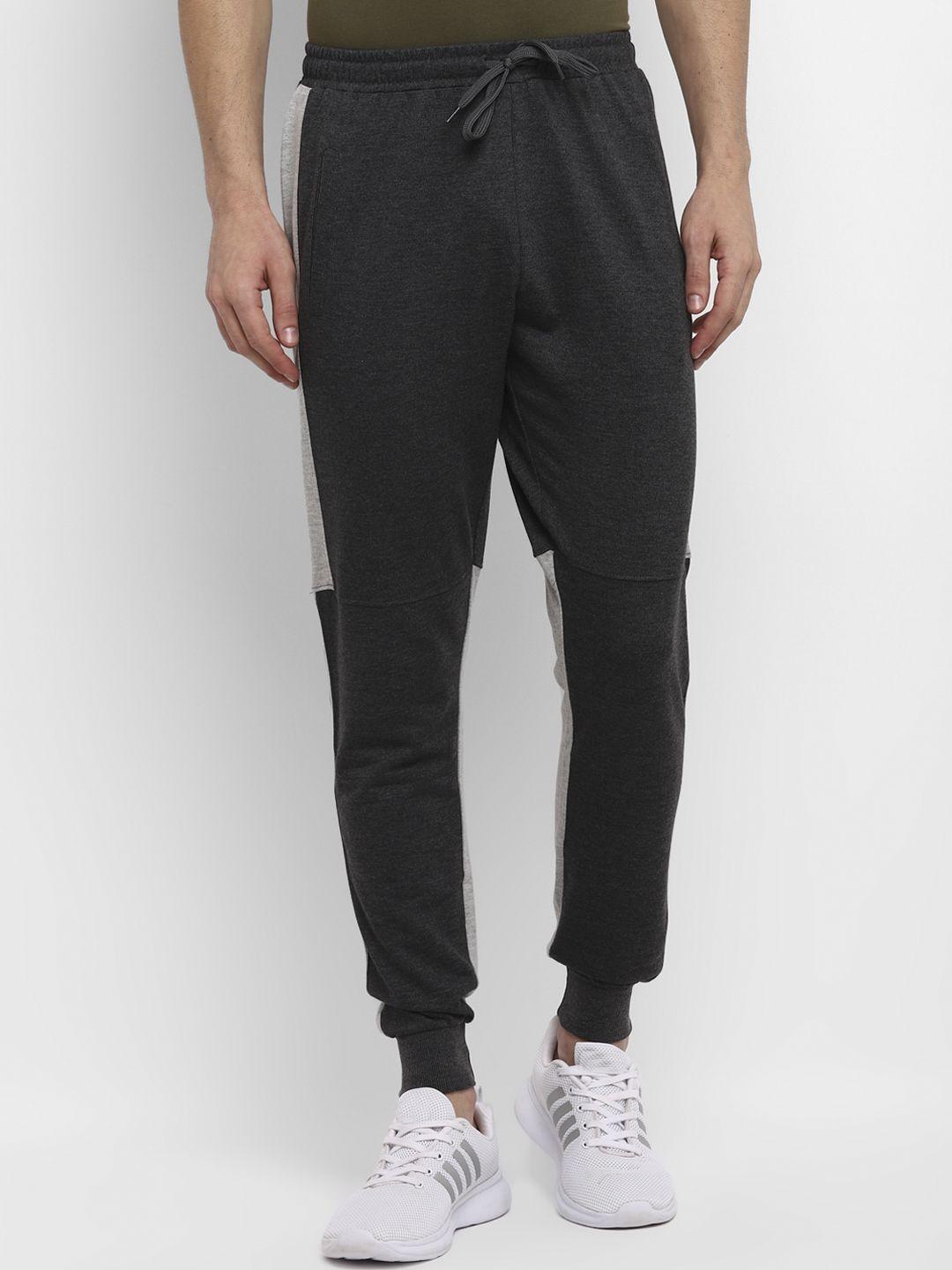 ucla men charcoal & grey solid slim-fit joggers