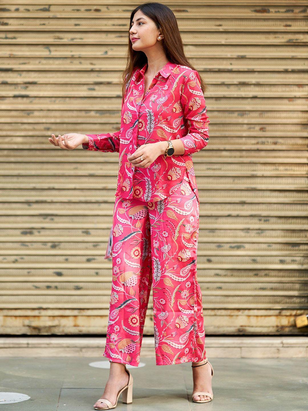 udbhav textile printed tunic & trousers co-ords