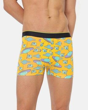 ufo print trunks with elasticated waist