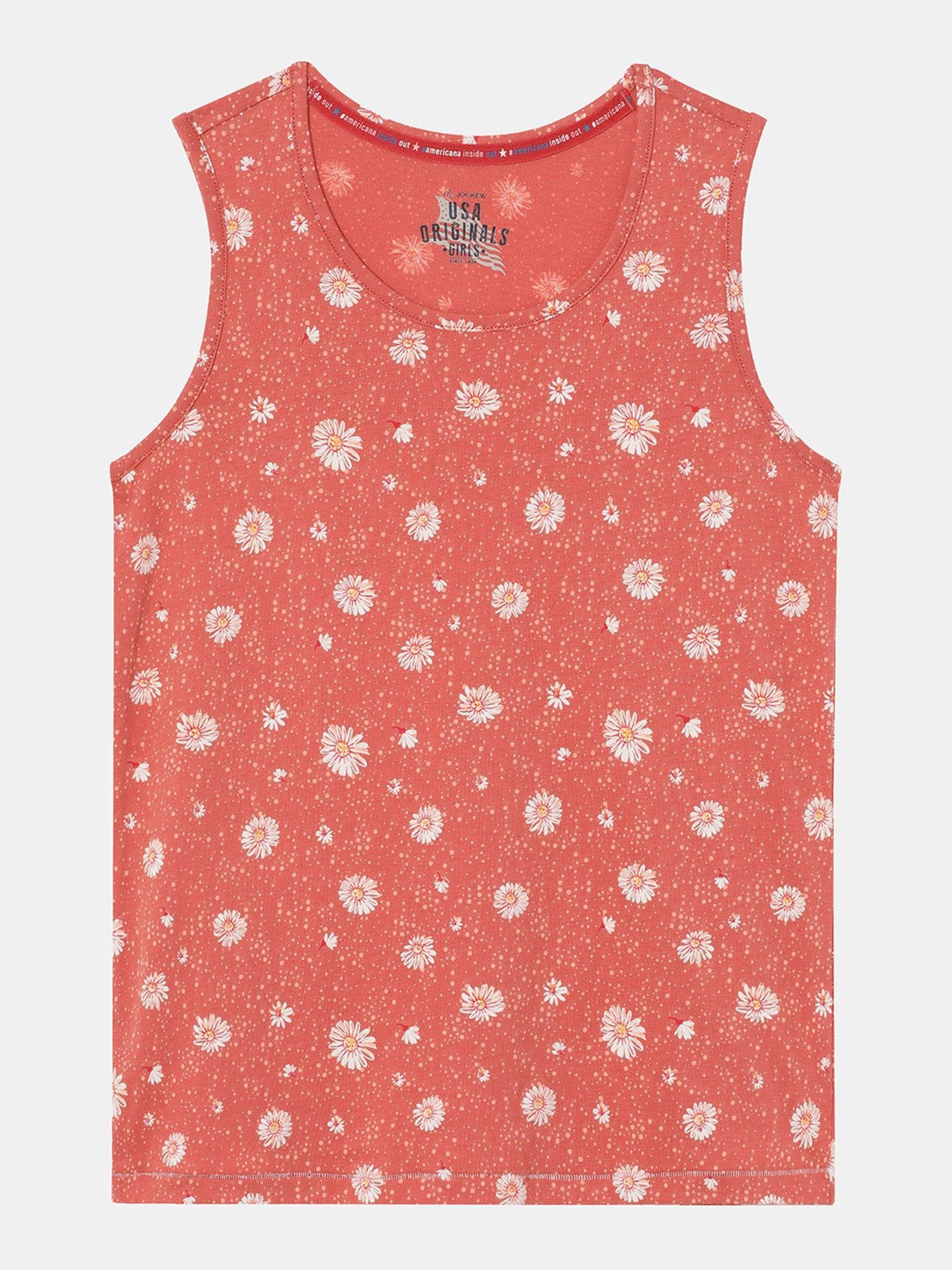 ug36 super combed cotton printed tank top - faded rose