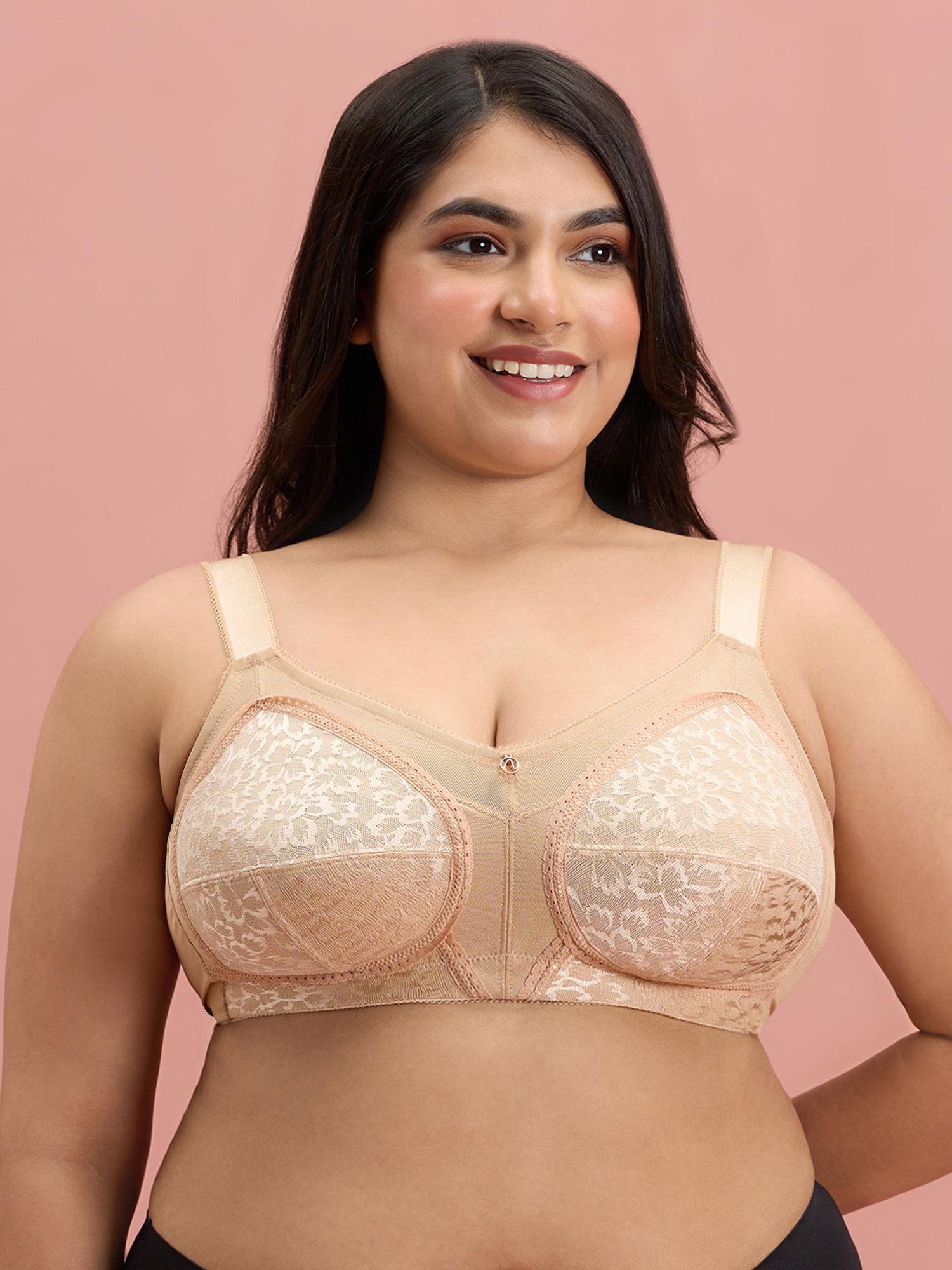 ultimate shape and support no bulge bra-lace-nude-nyb033