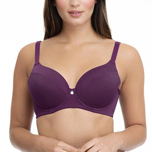 ultimo padded underwire full coverage super comfort t-shirt bra grape 34c