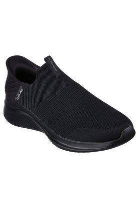 ultra flex 3.0 - smooth step knit regular slipon mens casual shoes - black